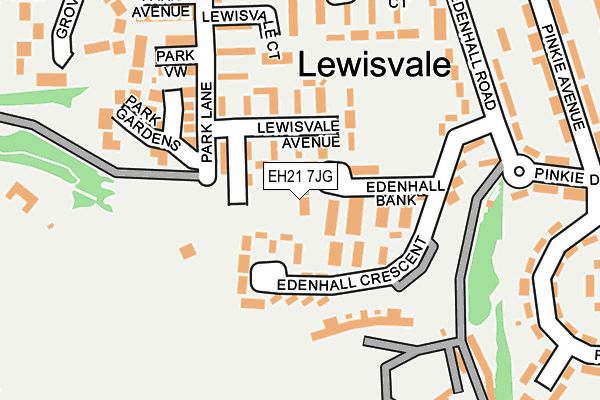 EH21 7JG map - OS OpenMap – Local (Ordnance Survey) EH21 7JG map - OS OpenMap – Local (Ordnance Survey)