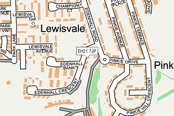 EH21 7JP map - OS OpenMap – Local (Ordnance Survey) EH21 7JP map - OS OpenMap – Local (Ordnance Survey)