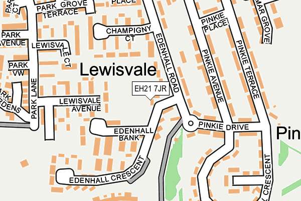 EH21 7JR map - OS OpenMap – Local (Ordnance Survey) EH21 7JR map - OS OpenMap – Local (Ordnance Survey)
