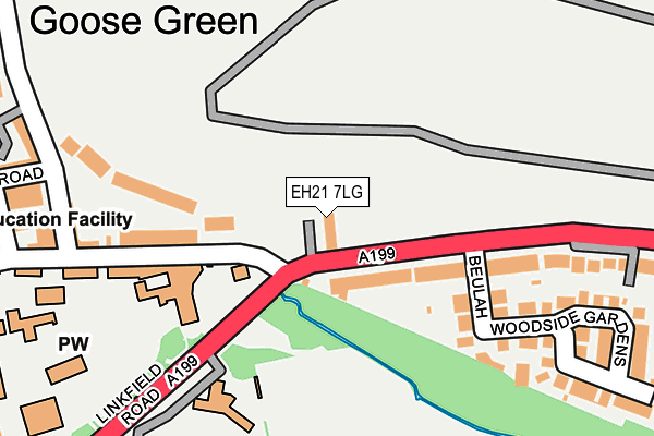 EH21 7LG map - OS OpenMap – Local (Ordnance Survey) EH21 7LG map - OS OpenMap – Local (Ordnance Survey)