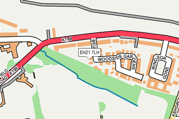 EH21 7LH map - OS OpenMap – Local (Ordnance Survey)