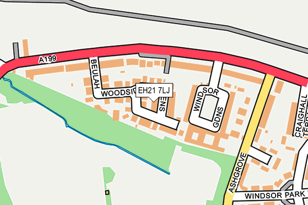 EH21 7LJ map - OS OpenMap – Local (Ordnance Survey)