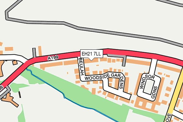 EH21 7LL map - OS OpenMap – Local (Ordnance Survey) EH21 7LL map - OS OpenMap – Local (Ordnance Survey)