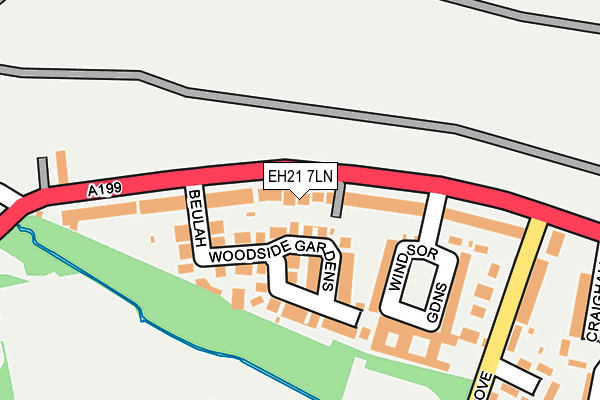 EH21 7LN map - OS OpenMap – Local (Ordnance Survey) EH21 7LN map - OS OpenMap – Local (Ordnance Survey)