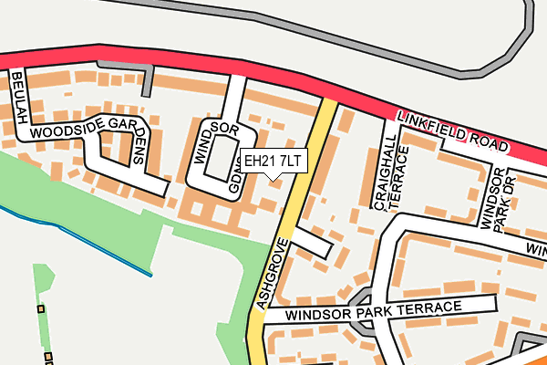 EH21 7LT map - OS OpenMap – Local (Ordnance Survey) EH21 7LT map - OS OpenMap – Local (Ordnance Survey)