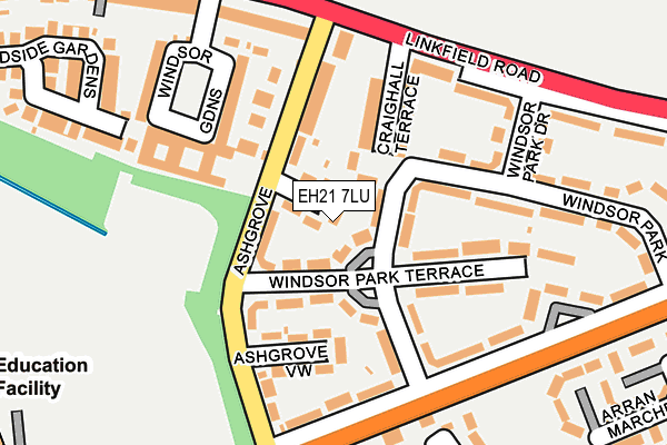 EH21 7LU map - OS OpenMap – Local (Ordnance Survey) EH21 7LU map - OS OpenMap – Local (Ordnance Survey)