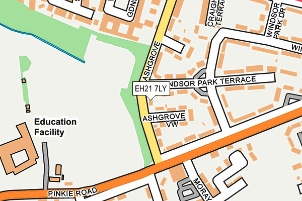 EH21 7LY map - OS OpenMap – Local (Ordnance Survey) EH21 7LY map - OS OpenMap – Local (Ordnance Survey)