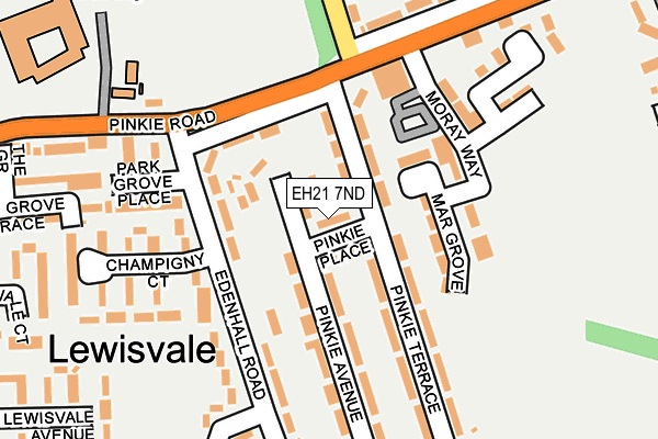 EH21 7ND map - OS OpenMap – Local (Ordnance Survey) EH21 7ND map - OS OpenMap – Local (Ordnance Survey)