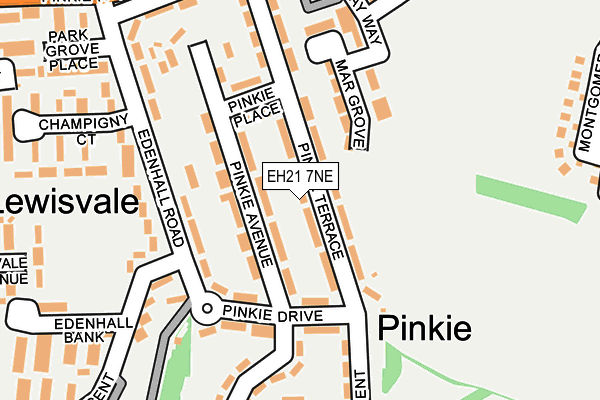 EH21 7NE map - OS OpenMap – Local (Ordnance Survey) EH21 7NE map - OS OpenMap – Local (Ordnance Survey)