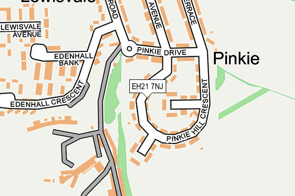 EH21 7NJ map - OS OpenMap – Local (Ordnance Survey) EH21 7NJ map - OS OpenMap – Local (Ordnance Survey)