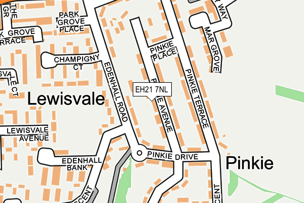 EH21 7NL map - OS OpenMap – Local (Ordnance Survey) EH21 7NL map - OS OpenMap – Local (Ordnance Survey)
