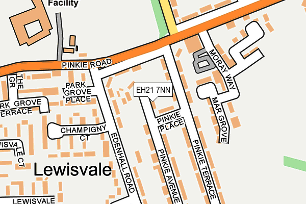 EH21 7NN map - OS OpenMap – Local (Ordnance Survey) EH21 7NN map - OS OpenMap – Local (Ordnance Survey)