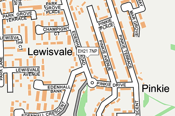 EH21 7NP map - OS OpenMap – Local (Ordnance Survey) EH21 7NP map - OS OpenMap – Local (Ordnance Survey)