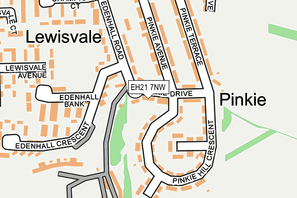 EH21 7NW map - OS OpenMap – Local (Ordnance Survey) EH21 7NW map - OS OpenMap – Local (Ordnance Survey)