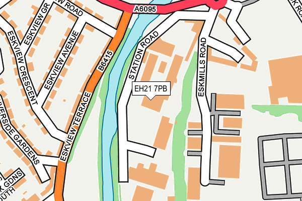 EH21 7PB map - OS OpenMap – Local (Ordnance Survey) EH21 7PB map - OS OpenMap – Local (Ordnance Survey)