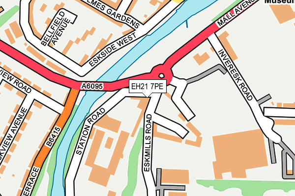 EH21 7PE map - OS OpenMap – Local (Ordnance Survey) EH21 7PE map - OS OpenMap – Local (Ordnance Survey)
