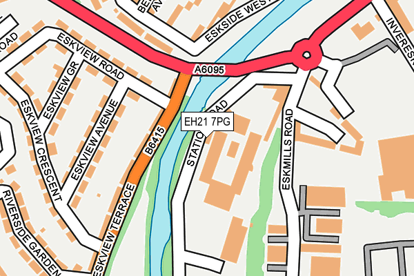EH21 7PG map - OS OpenMap – Local (Ordnance Survey) EH21 7PG map - OS OpenMap – Local (Ordnance Survey)