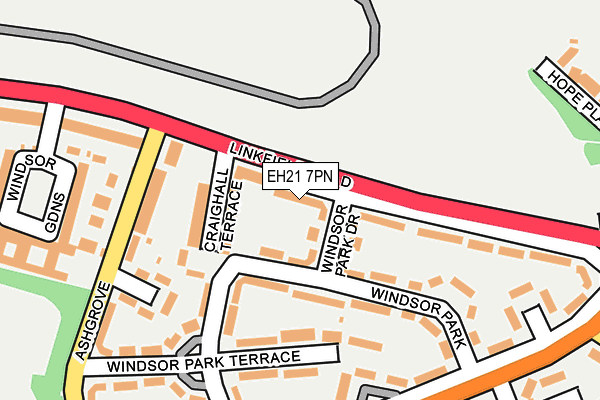 EH21 7PN map - OS OpenMap – Local (Ordnance Survey)