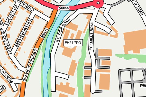 EH21 7PQ map - OS OpenMap – Local (Ordnance Survey) EH21 7PQ map - OS OpenMap – Local (Ordnance Survey)