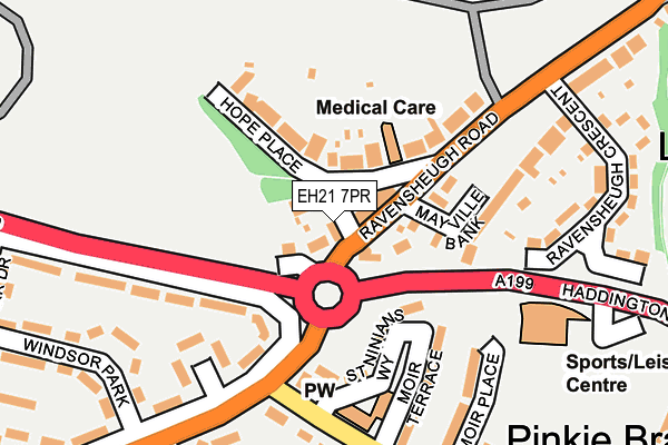 EH21 7PR map - OS OpenMap – Local (Ordnance Survey) EH21 7PR map - OS OpenMap – Local (Ordnance Survey)