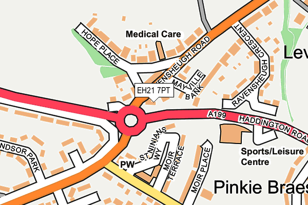 EH21 7PT map - OS OpenMap – Local (Ordnance Survey) EH21 7PT map - OS OpenMap – Local (Ordnance Survey)