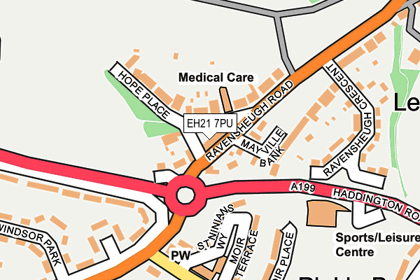 EH21 7PU map - OS OpenMap – Local (Ordnance Survey) EH21 7PU map - OS OpenMap – Local (Ordnance Survey)