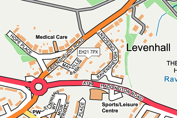 EH21 7PX map - OS OpenMap – Local (Ordnance Survey) EH21 7PX map - OS OpenMap – Local (Ordnance Survey)