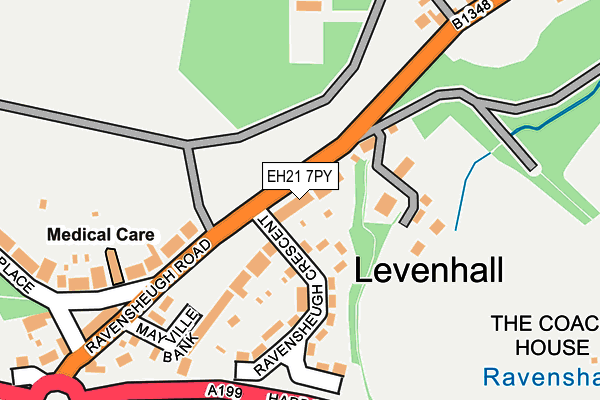 EH21 7PY map - OS OpenMap – Local (Ordnance Survey) EH21 7PY map - OS OpenMap – Local (Ordnance Survey)