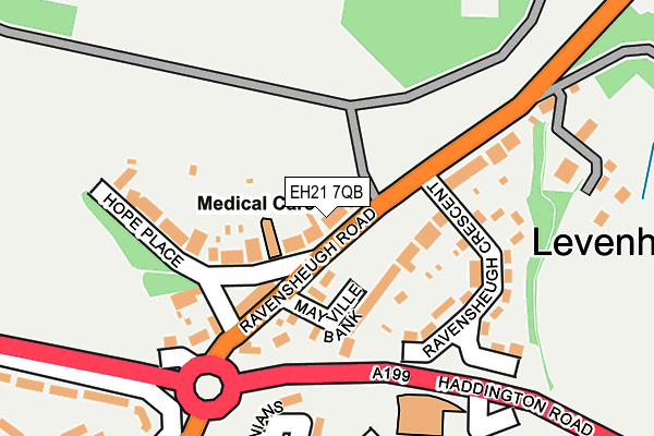 EH21 7QB map - OS OpenMap – Local (Ordnance Survey) EH21 7QB map - OS OpenMap – Local (Ordnance Survey)