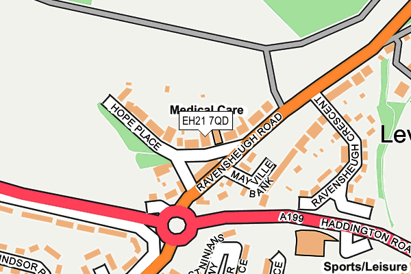 EH21 7QD map - OS OpenMap – Local (Ordnance Survey) EH21 7QD map - OS OpenMap – Local (Ordnance Survey)