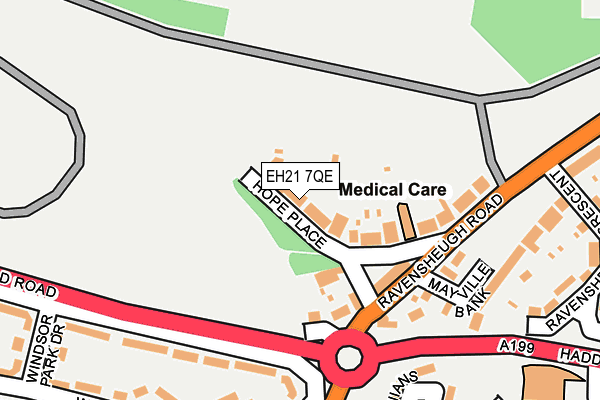 EH21 7QE map - OS OpenMap – Local (Ordnance Survey) EH21 7QE map - OS OpenMap – Local (Ordnance Survey)