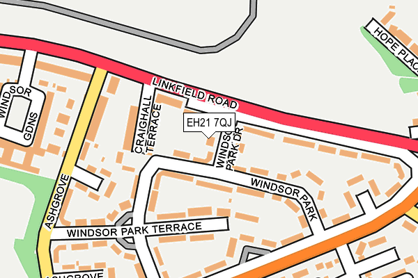 EH21 7QJ map - OS OpenMap – Local (Ordnance Survey) EH21 7QJ map - OS OpenMap – Local (Ordnance Survey)