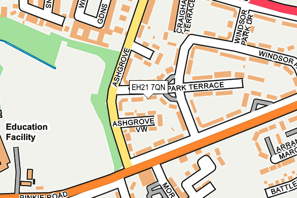 EH21 7QN map - OS OpenMap – Local (Ordnance Survey) EH21 7QN map - OS OpenMap – Local (Ordnance Survey)