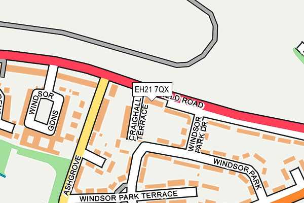 EH21 7QX map - OS OpenMap – Local (Ordnance Survey) EH21 7QX map - OS OpenMap – Local (Ordnance Survey)