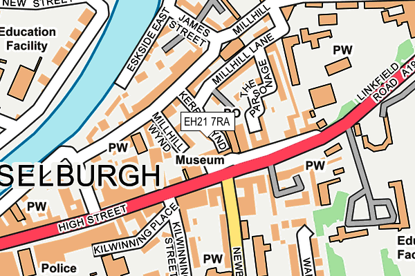 EH21 7RA map - OS OpenMap – Local (Ordnance Survey) EH21 7RA map - OS OpenMap – Local (Ordnance Survey)