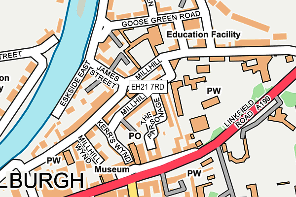 EH21 7RD map - OS OpenMap – Local (Ordnance Survey) EH21 7RD map - OS OpenMap – Local (Ordnance Survey)