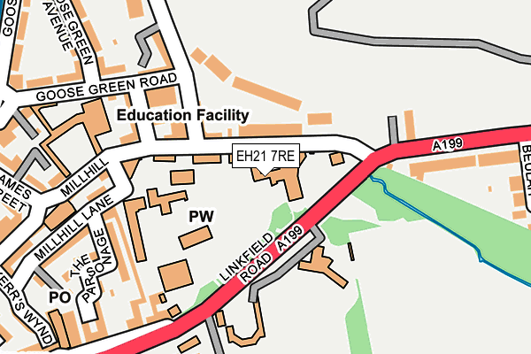 EH21 7RE map - OS OpenMap – Local (Ordnance Survey) EH21 7RE map - OS OpenMap – Local (Ordnance Survey)