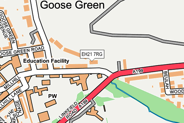 EH21 7RG map - OS OpenMap – Local (Ordnance Survey) EH21 7RG map - OS OpenMap – Local (Ordnance Survey)