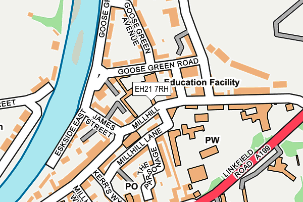EH21 7RH map - OS OpenMap – Local (Ordnance Survey) EH21 7RH map - OS OpenMap – Local (Ordnance Survey)