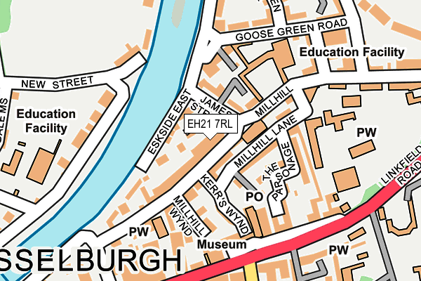 EH21 7RL map - OS OpenMap – Local (Ordnance Survey) EH21 7RL map - OS OpenMap – Local (Ordnance Survey)