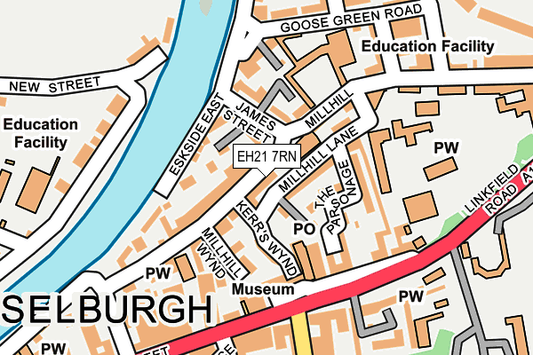 EH21 7RN map - OS OpenMap – Local (Ordnance Survey) EH21 7RN map - OS OpenMap – Local (Ordnance Survey)