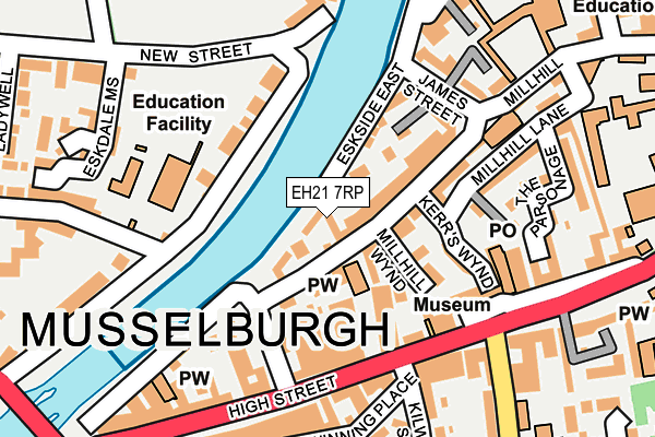 EH21 7RP map - OS OpenMap – Local (Ordnance Survey) EH21 7RP map - OS OpenMap – Local (Ordnance Survey)