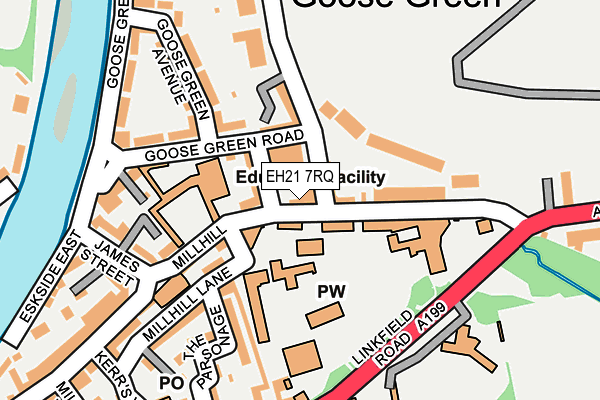 EH21 7RQ map - OS OpenMap – Local (Ordnance Survey) EH21 7RQ map - OS OpenMap – Local (Ordnance Survey)