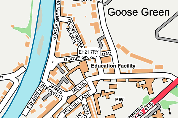 EH21 7RY map - OS OpenMap – Local (Ordnance Survey) EH21 7RY map - OS OpenMap – Local (Ordnance Survey)