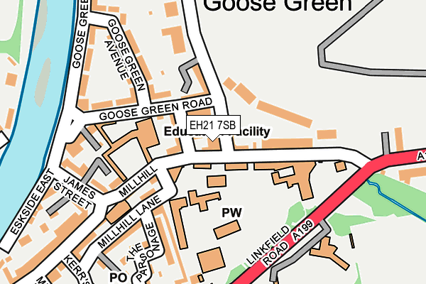 EH21 7SB map - OS OpenMap – Local (Ordnance Survey) EH21 7SB map - OS OpenMap – Local (Ordnance Survey)