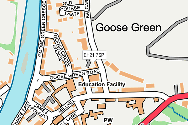 EH21 7SP map - OS OpenMap – Local (Ordnance Survey) EH21 7SP map - OS OpenMap – Local (Ordnance Survey)