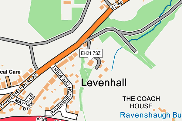 EH21 7SZ map - OS OpenMap – Local (Ordnance Survey) EH21 7SZ map - OS OpenMap – Local (Ordnance Survey)
