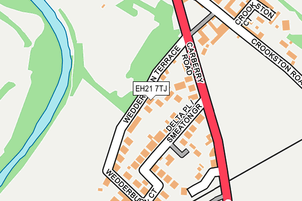 EH21 7TJ map - OS OpenMap – Local (Ordnance Survey) EH21 7TJ map - OS OpenMap – Local (Ordnance Survey)