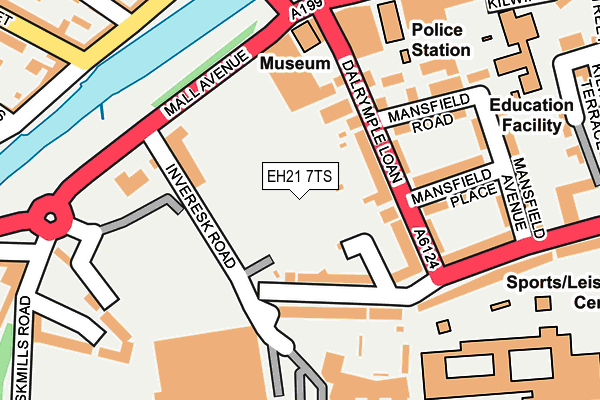 EH21 7TS map - OS OpenMap – Local (Ordnance Survey) EH21 7TS map - OS OpenMap – Local (Ordnance Survey)