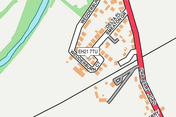 EH21 7TU map - OS OpenMap – Local (Ordnance Survey) EH21 7TU map - OS OpenMap – Local (Ordnance Survey)